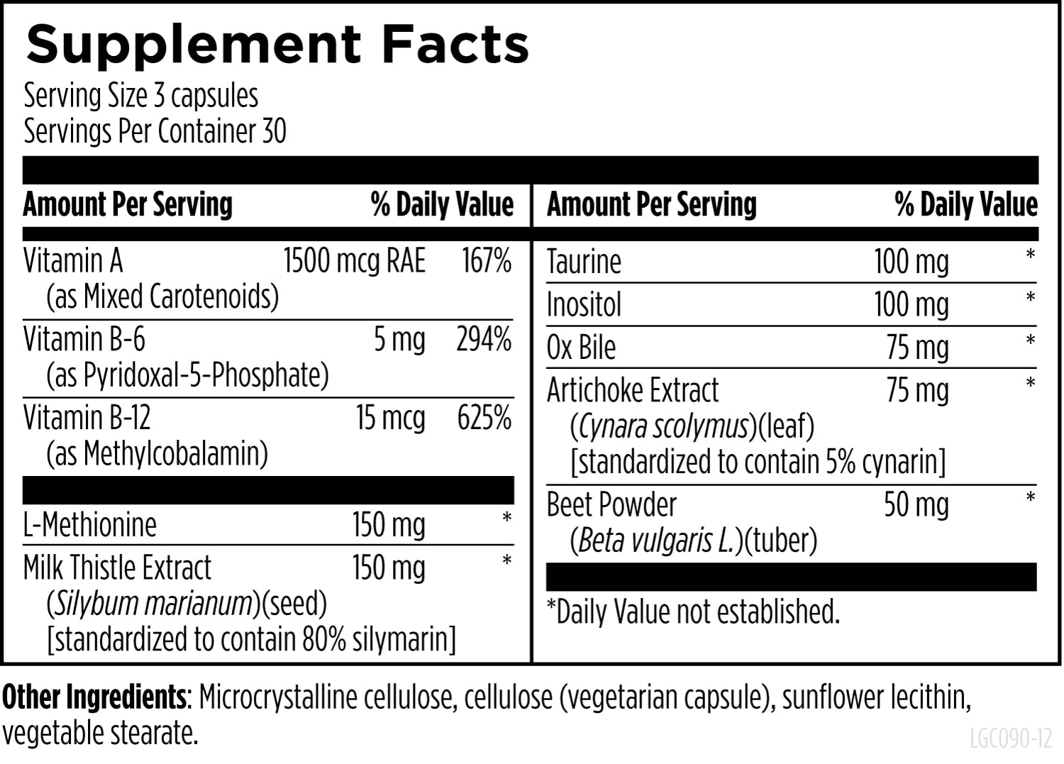 Designs for Health Milk Thistle Supplement 150mg bottle with label
