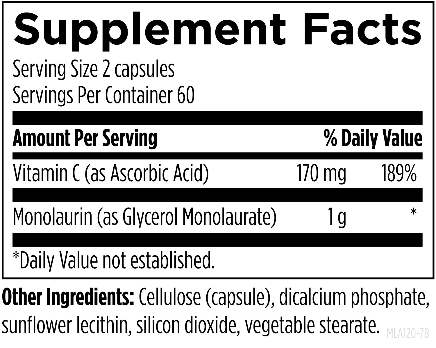 Designs for Health Monolaurin-Avail 327g supplement packaging