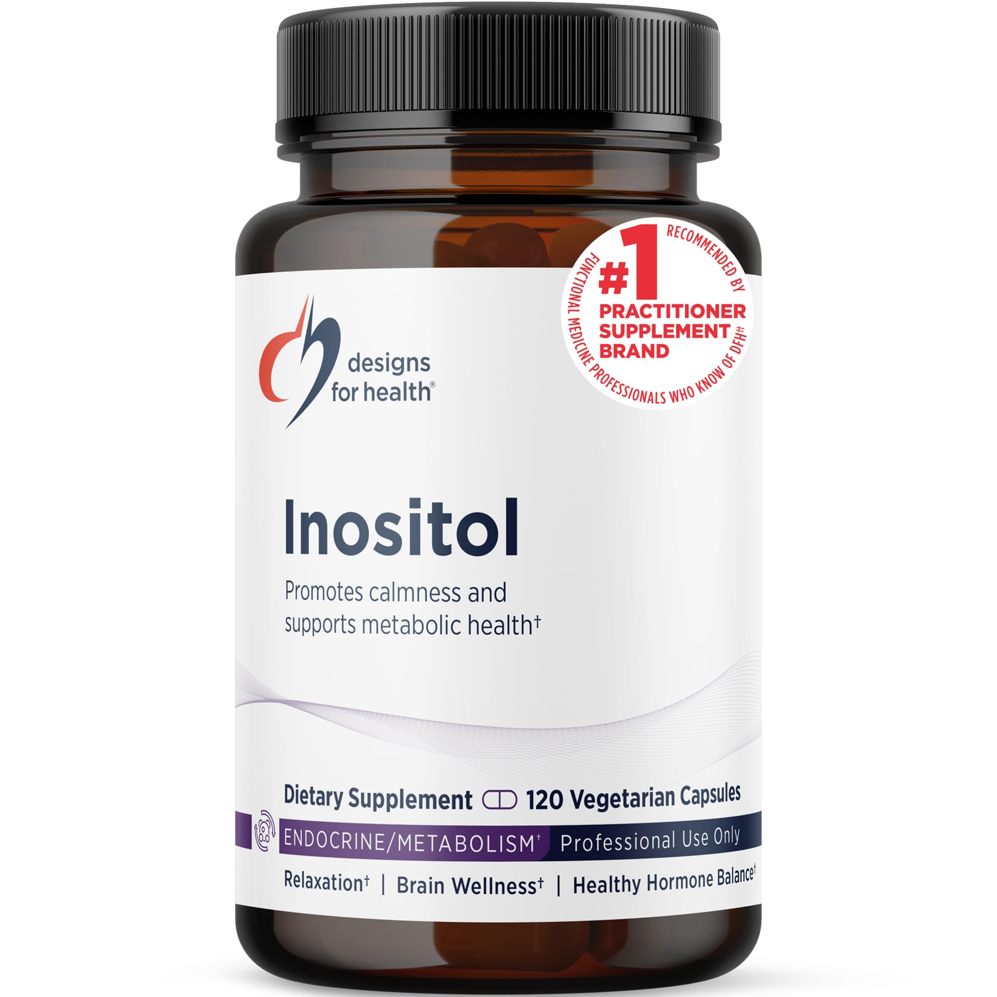 Designs for Health Myo Inositol 900mg Capsules front view