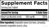 Designs for Health Niacin CRT 500mg slow release tablet packaging