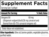 Designs for Health Oil of Oregano Softgels back view
