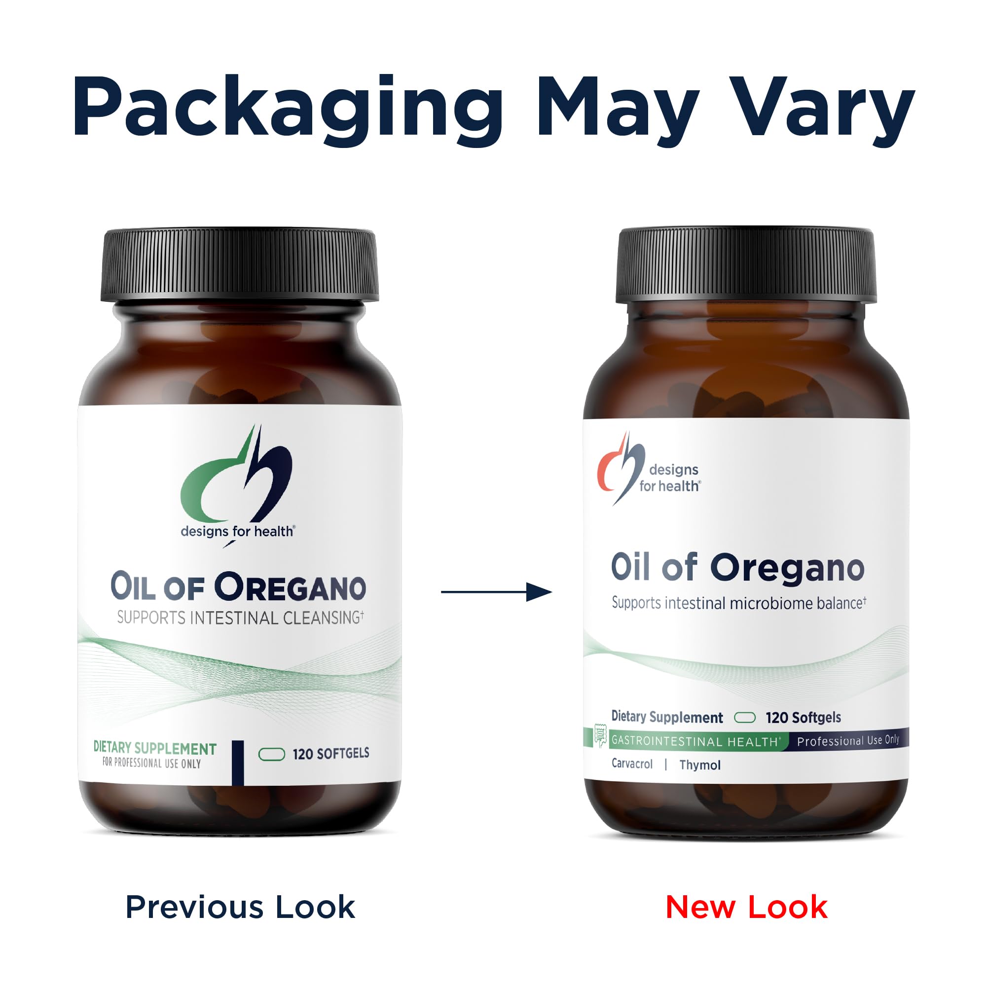 Designs for Health Oil of Oregano Softgels with olive oil