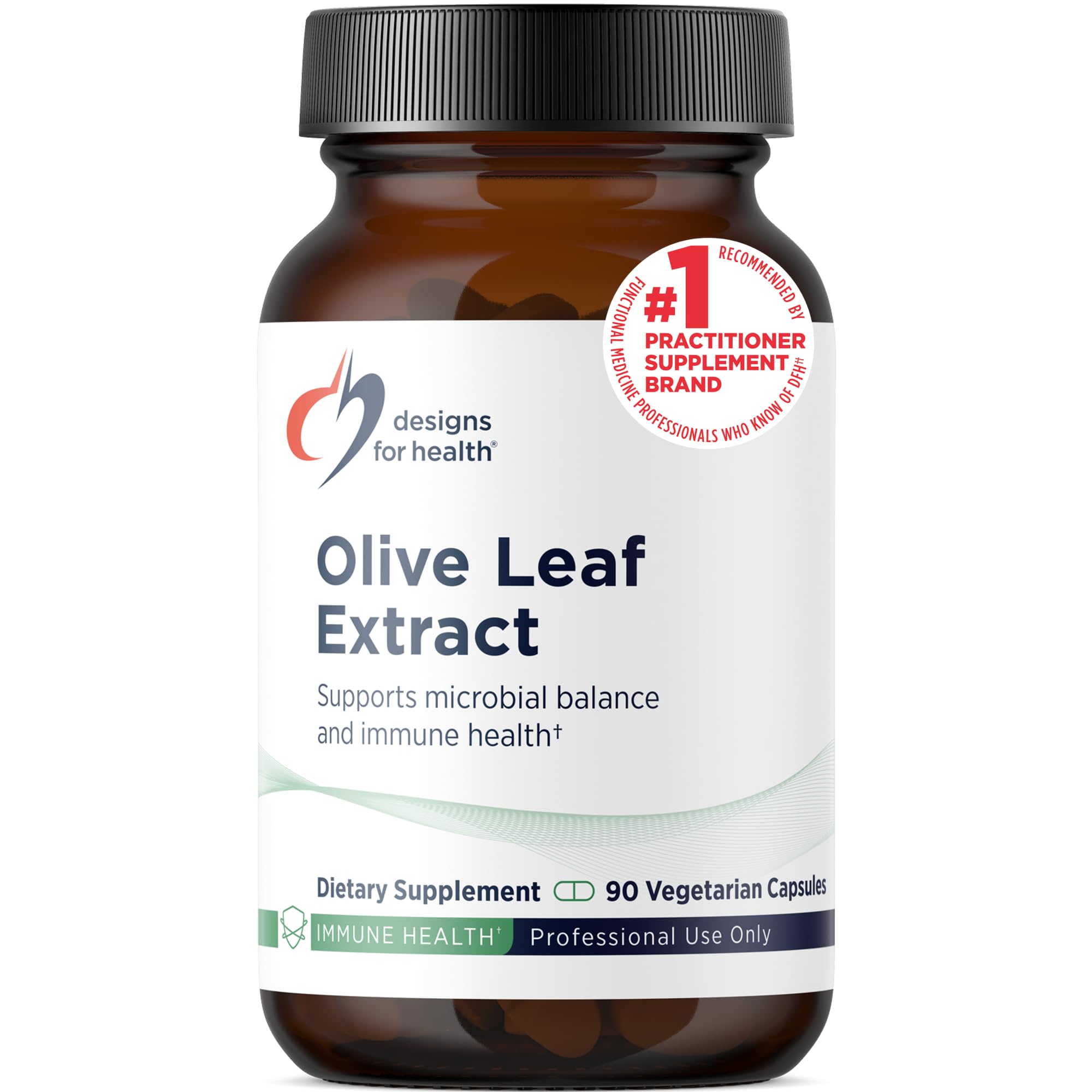 Designs for Health Olive Leaf Extract 90 capsules front view
