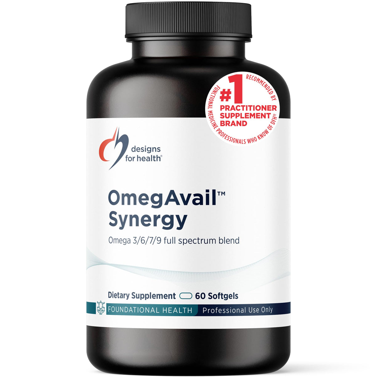 Designs for Health Omega 3-6-9 TruTG Fish Oil front view