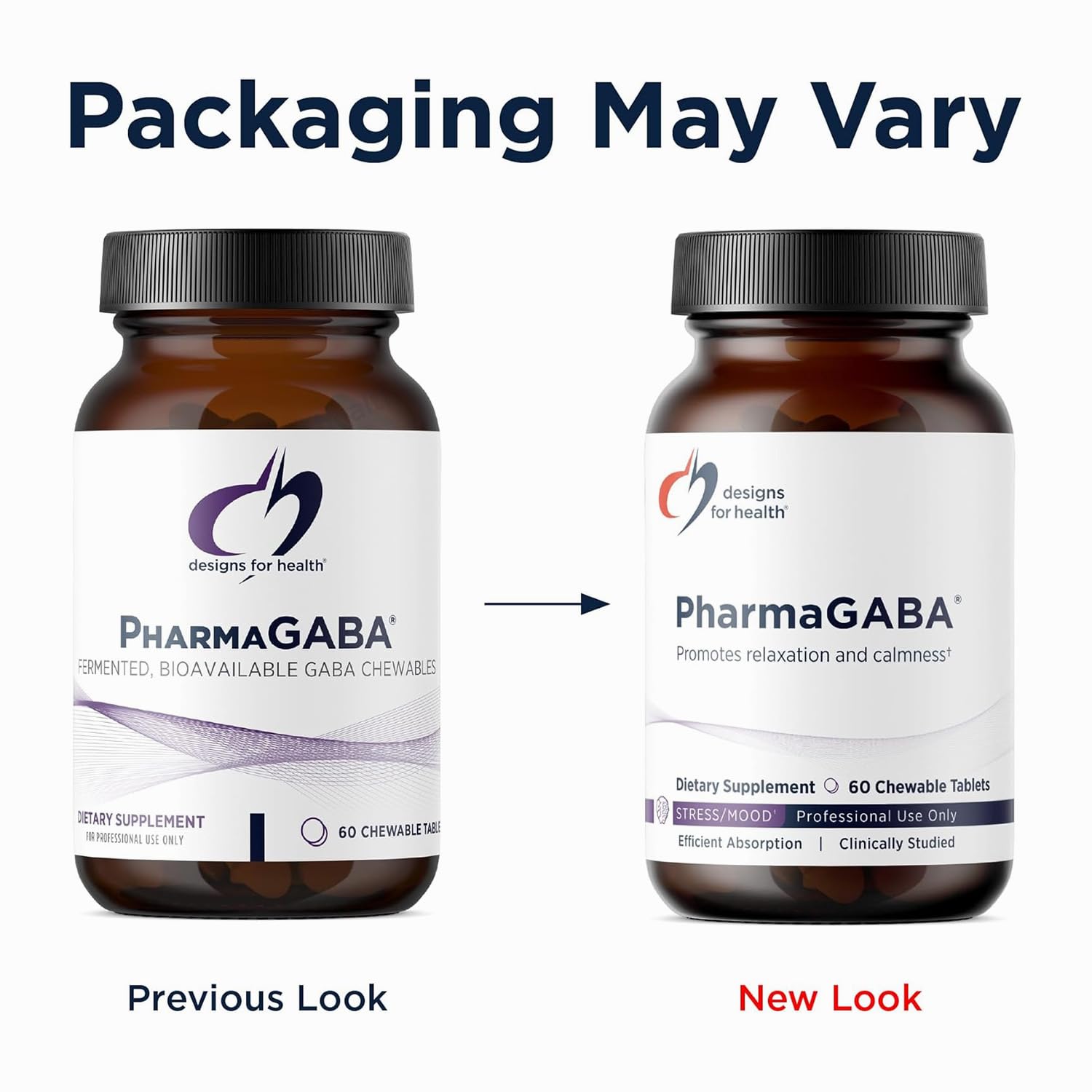 Designs for Health PharmaGABA Chewable Supplement with a measuring spoon