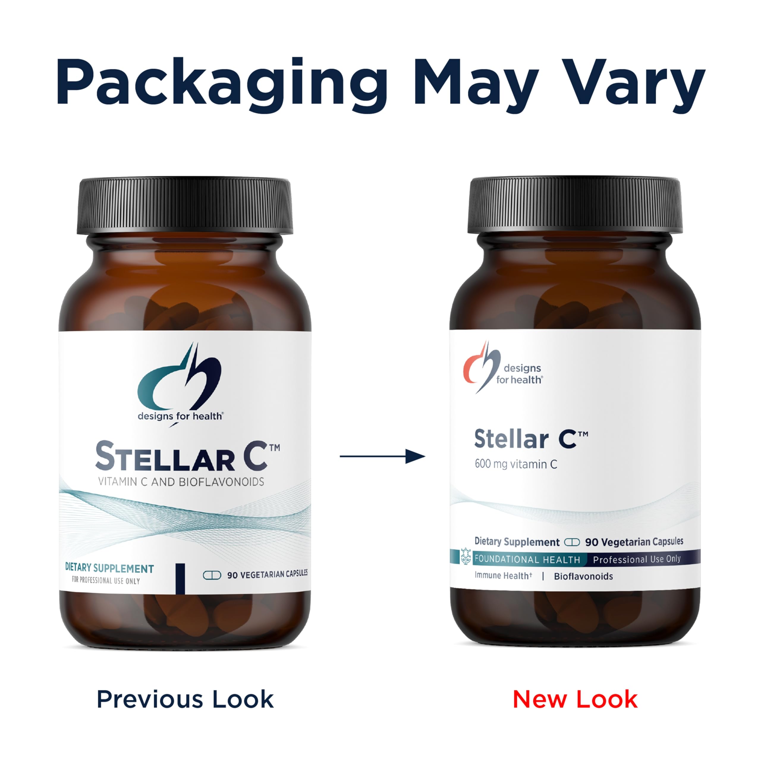 Designs for Health Stellar C Vitamin C 127g bottle with cap