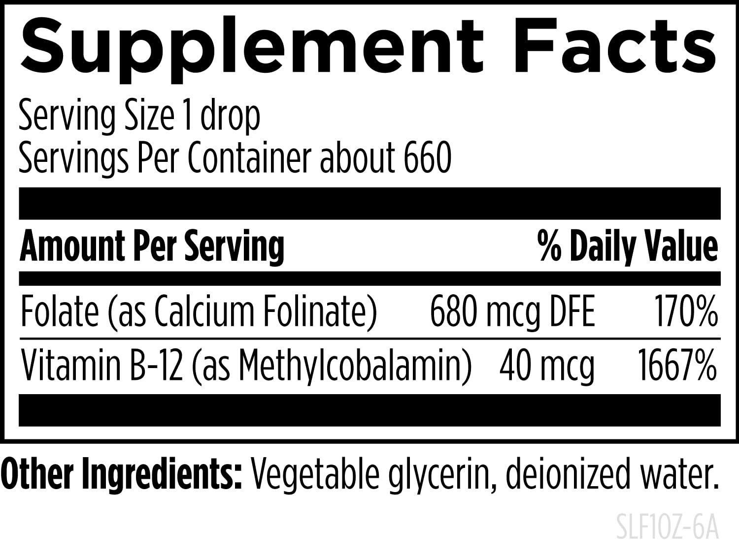 Designs for Health Super Liquid Folate packaging side view