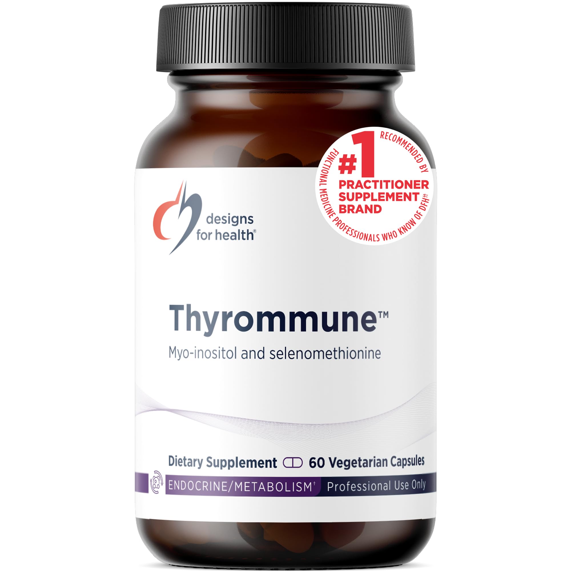 Designs for Health Thyrommune B8 (Inositol) Supplement front view