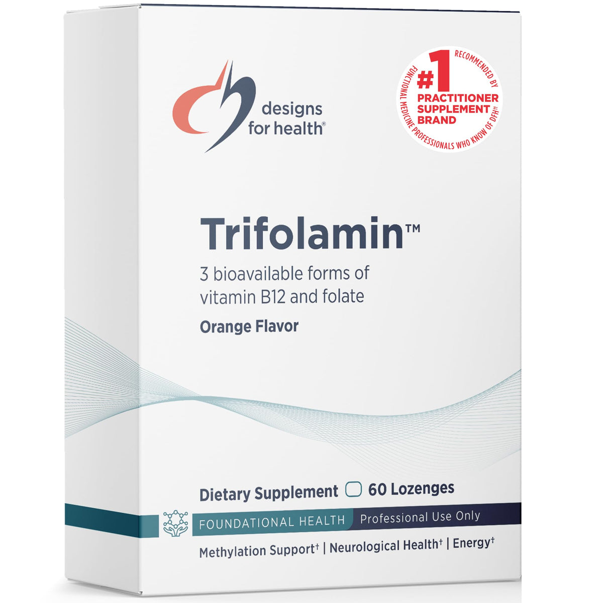 Designs for Health Trifolamin B12 Lozenges front view