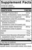 Designs for Health Turmeric Supplement side view showing ingredient list
