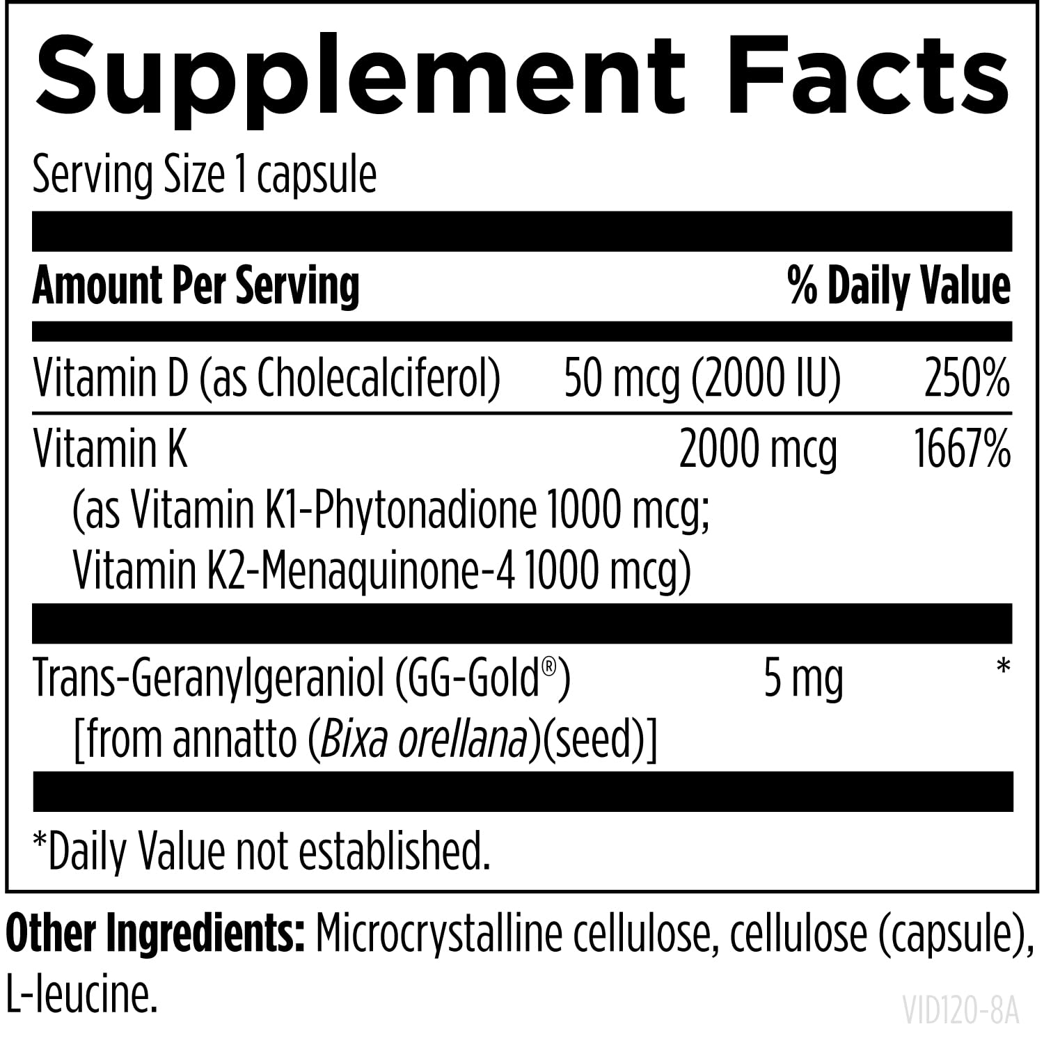 Designs for Health Vitamin D Synergy 2000 IU supplement facts
