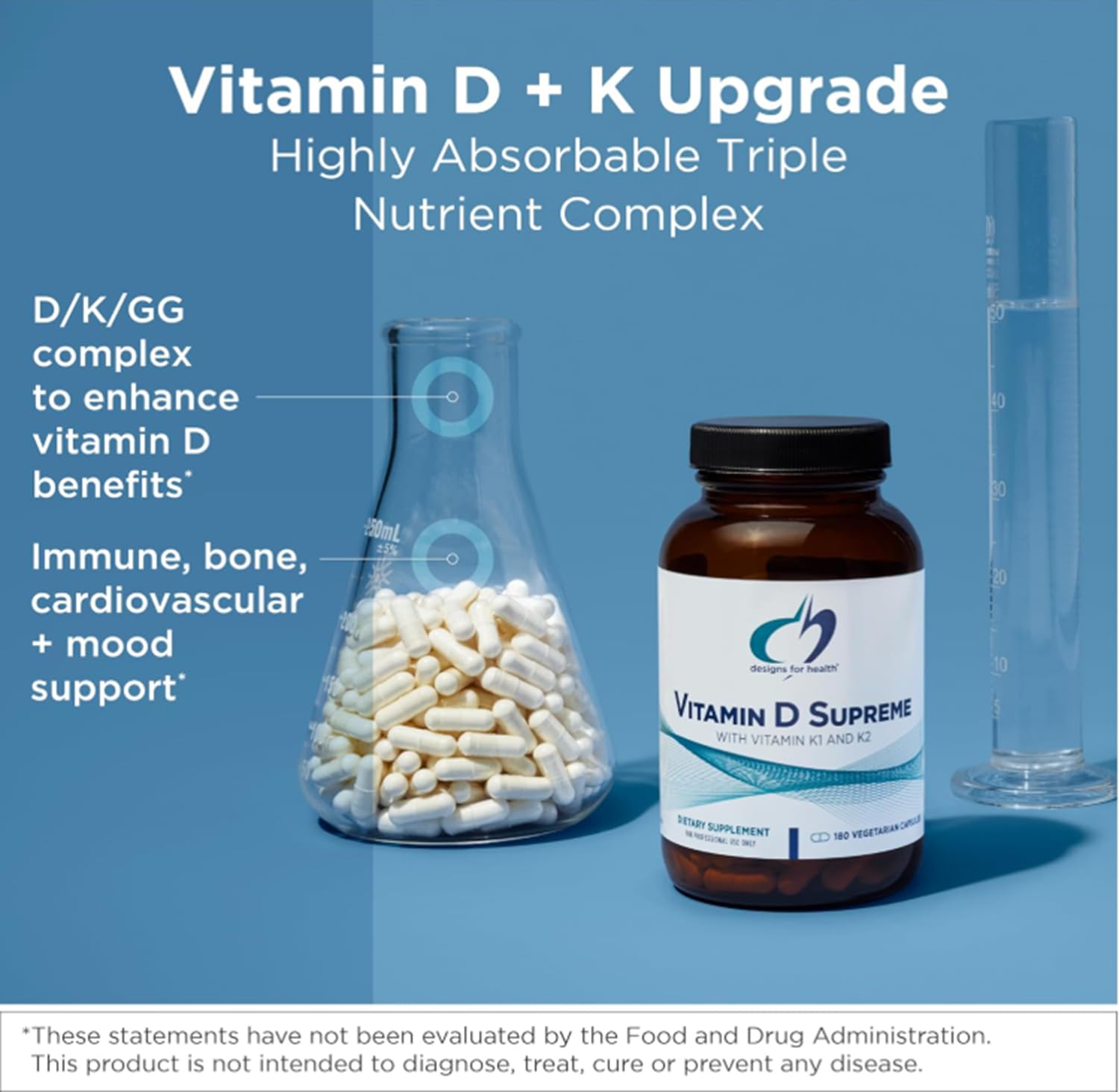 Designs for Health Vitamin D3 & K2 Capsules packaging