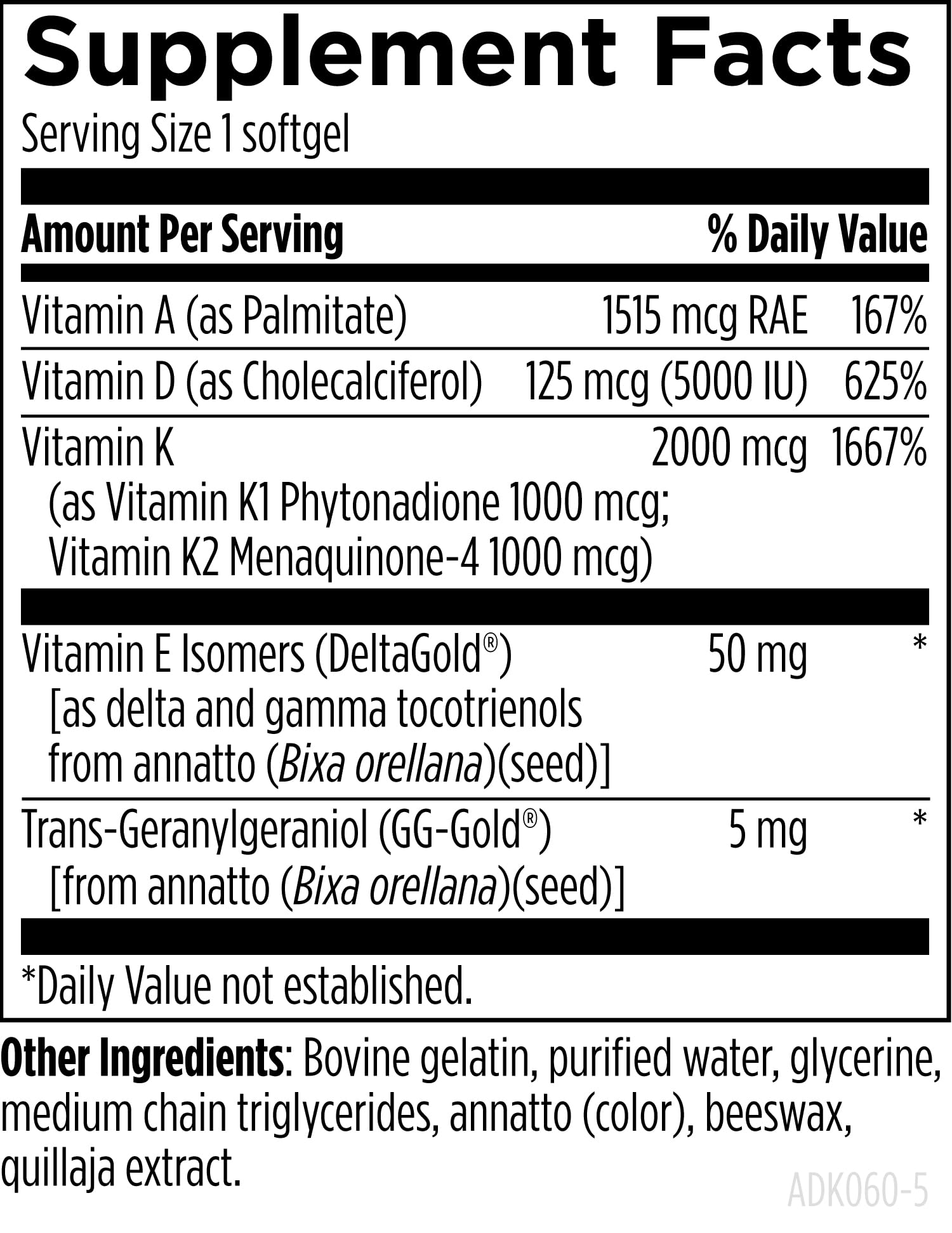 Designs for Health Vitamin D3 & K2 Combination 100g capsule close-up