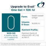 Designs for Health Vitamin D3 & K2 supplement ingredients list