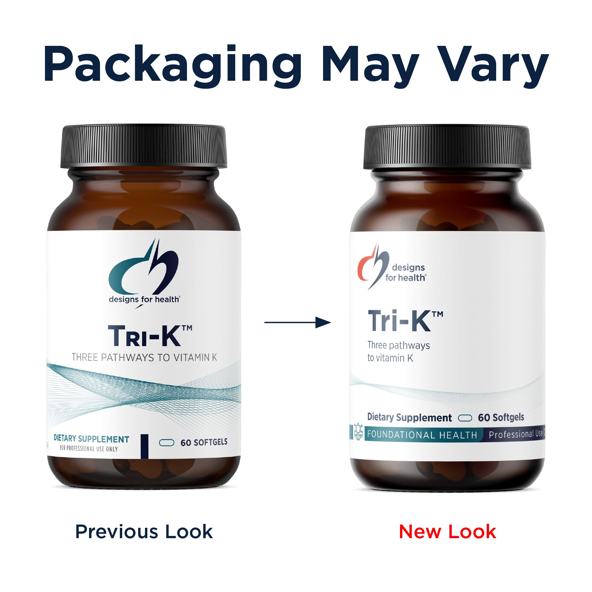 Designs for Health Vitamin D3 with K1 & K2 packaging
