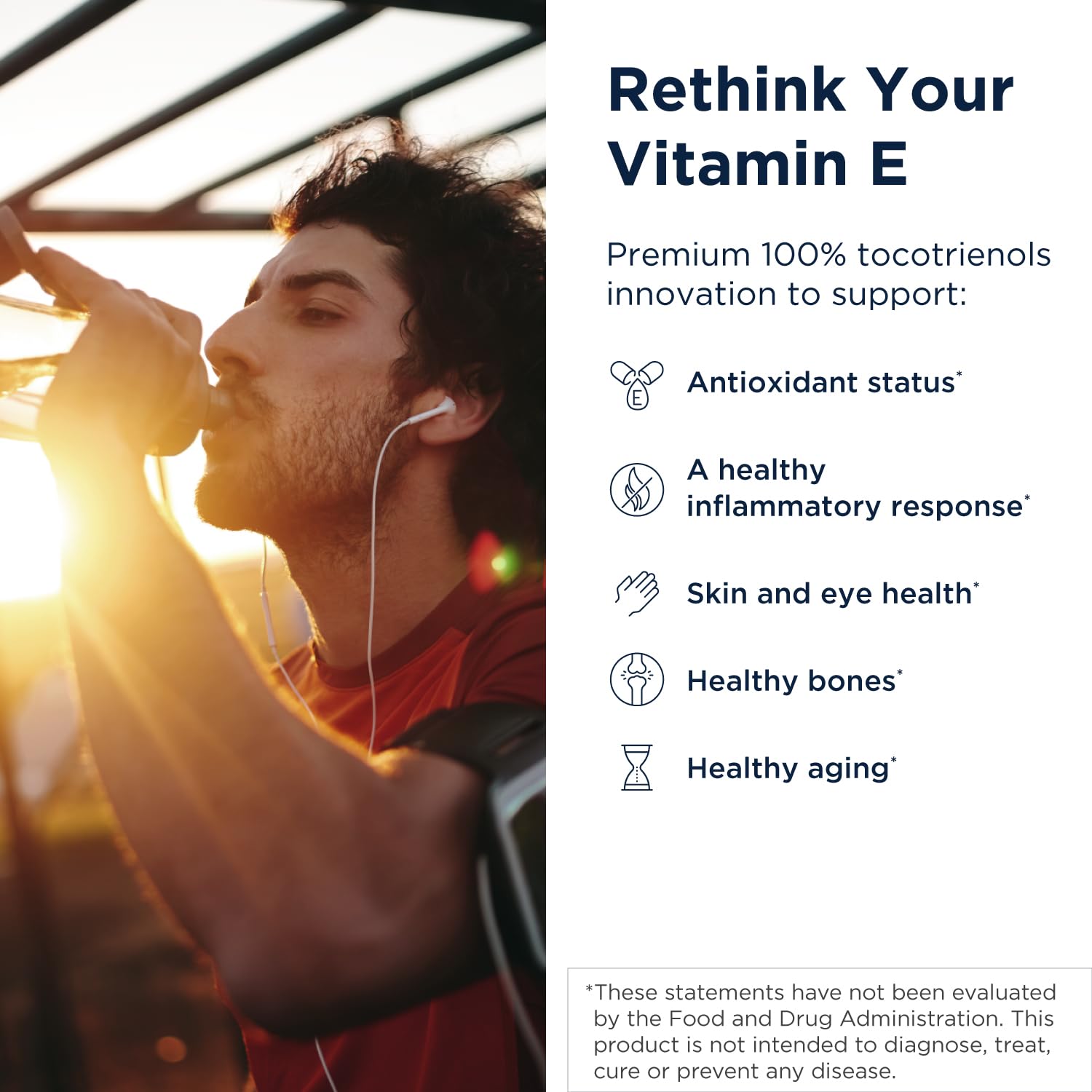 Designs for Health Vitamin E Tocotrienols 90g back view with ingredients