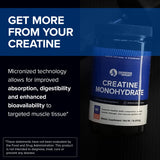 Designs for Sport Creatine Monohydrate 567g powder back view with nutritional information