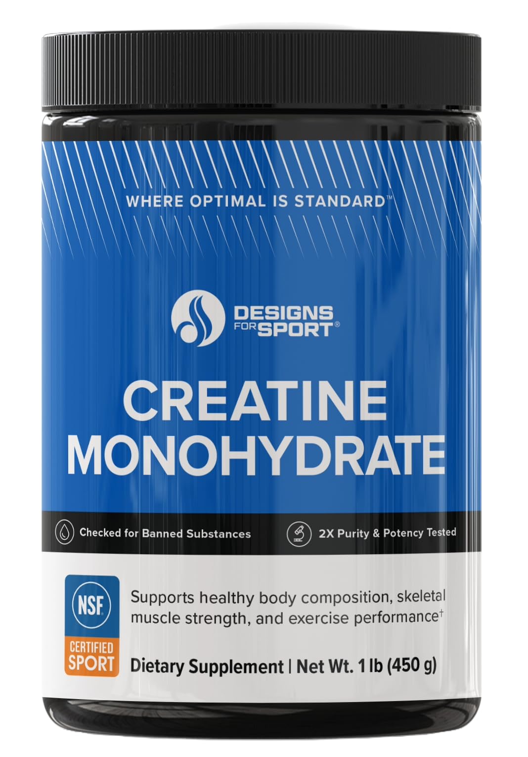 Designs for Sport Creatine Monohydrate 567g powder front view