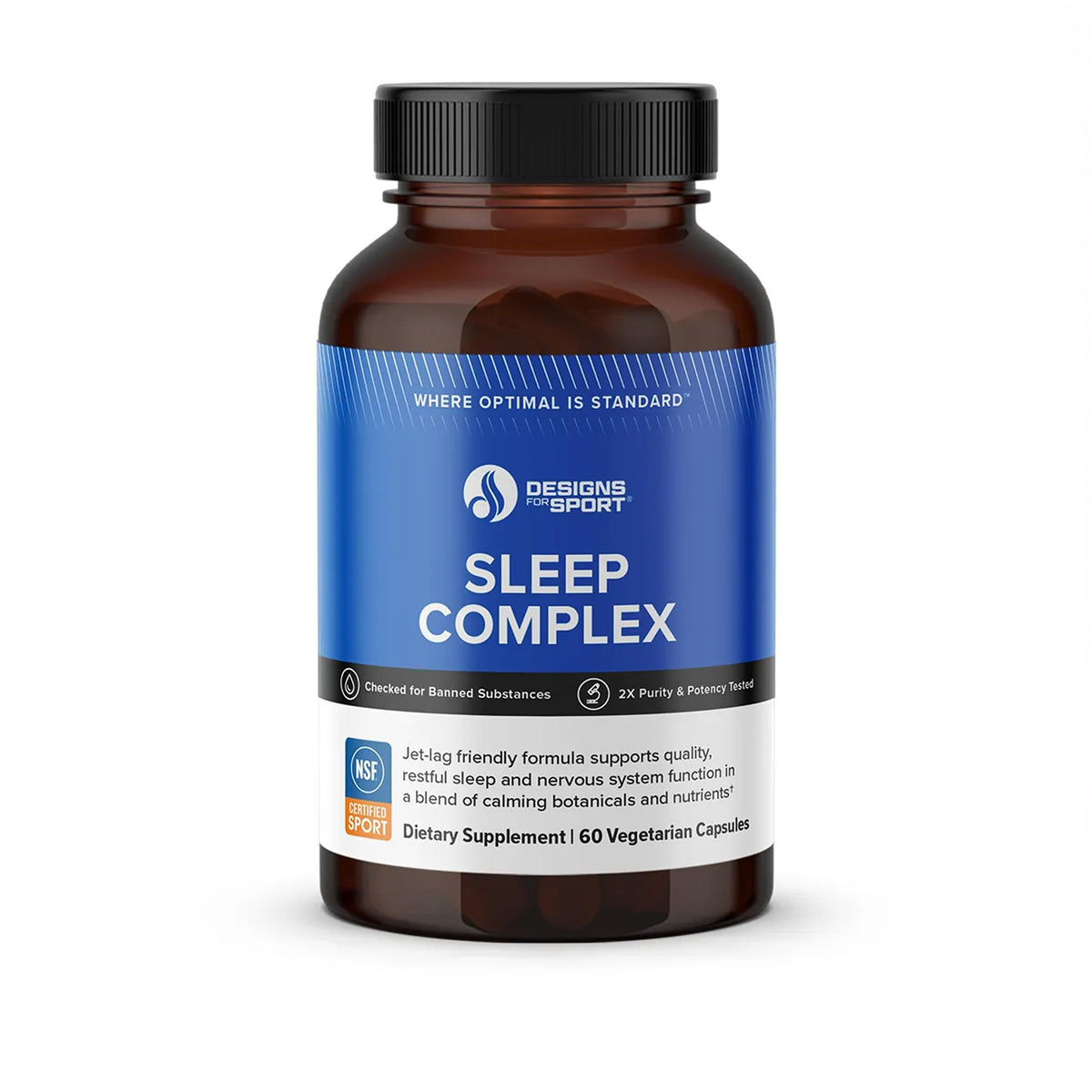 Designs for Sport Sleep Complex 60 Capsules front view