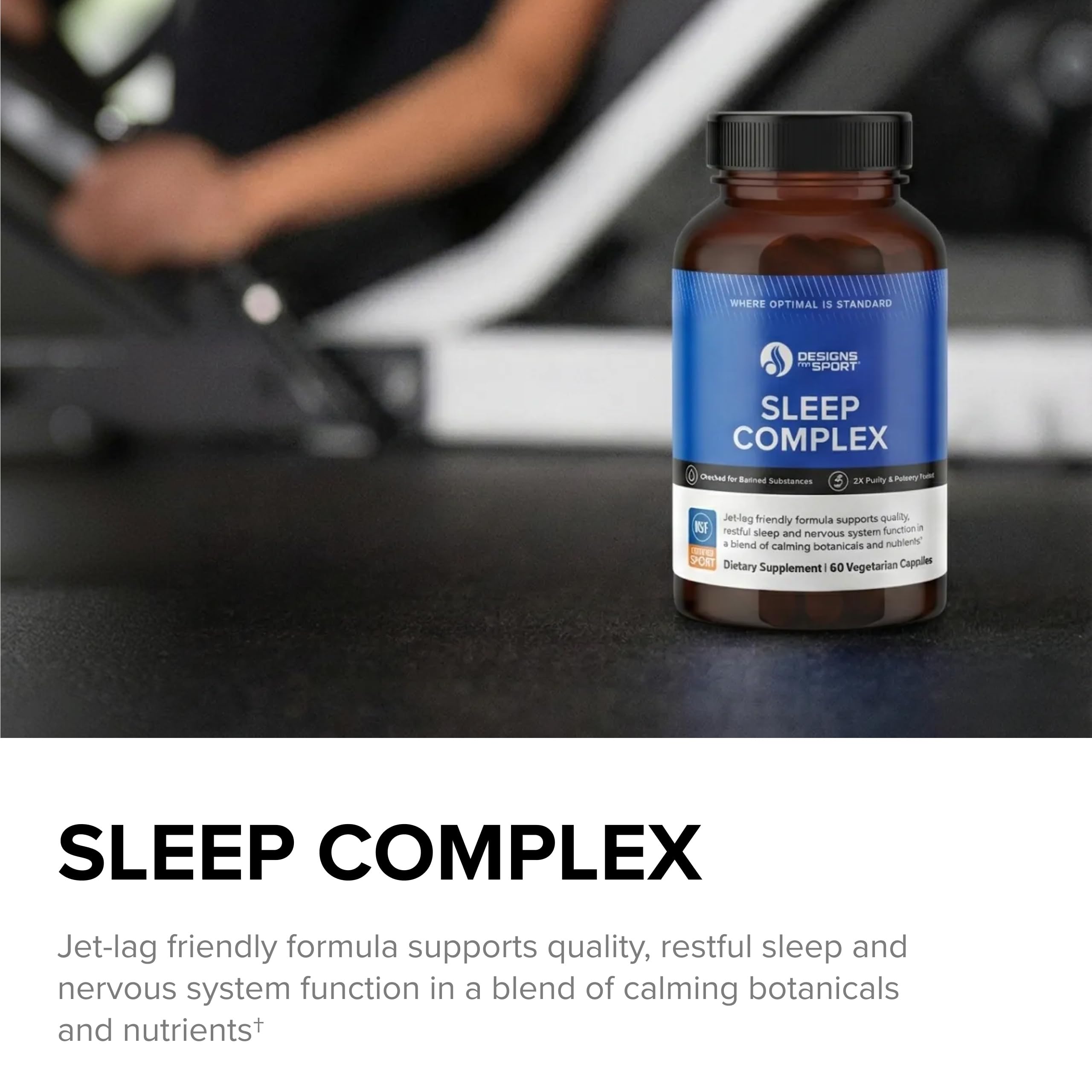 Designs for Sport Sleep Complex capsules in packaging