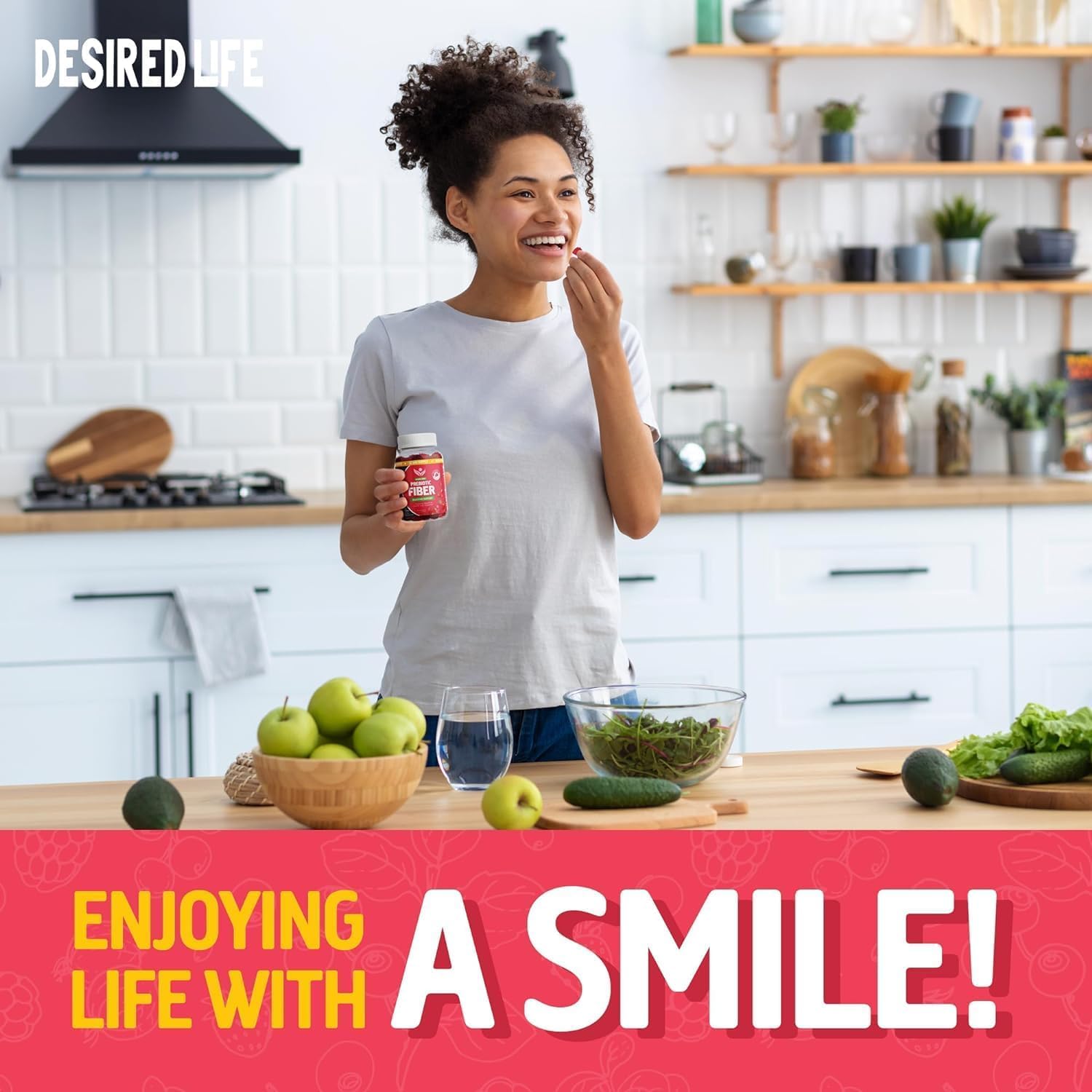 Desired Life Prebiotic Gummies in a hand