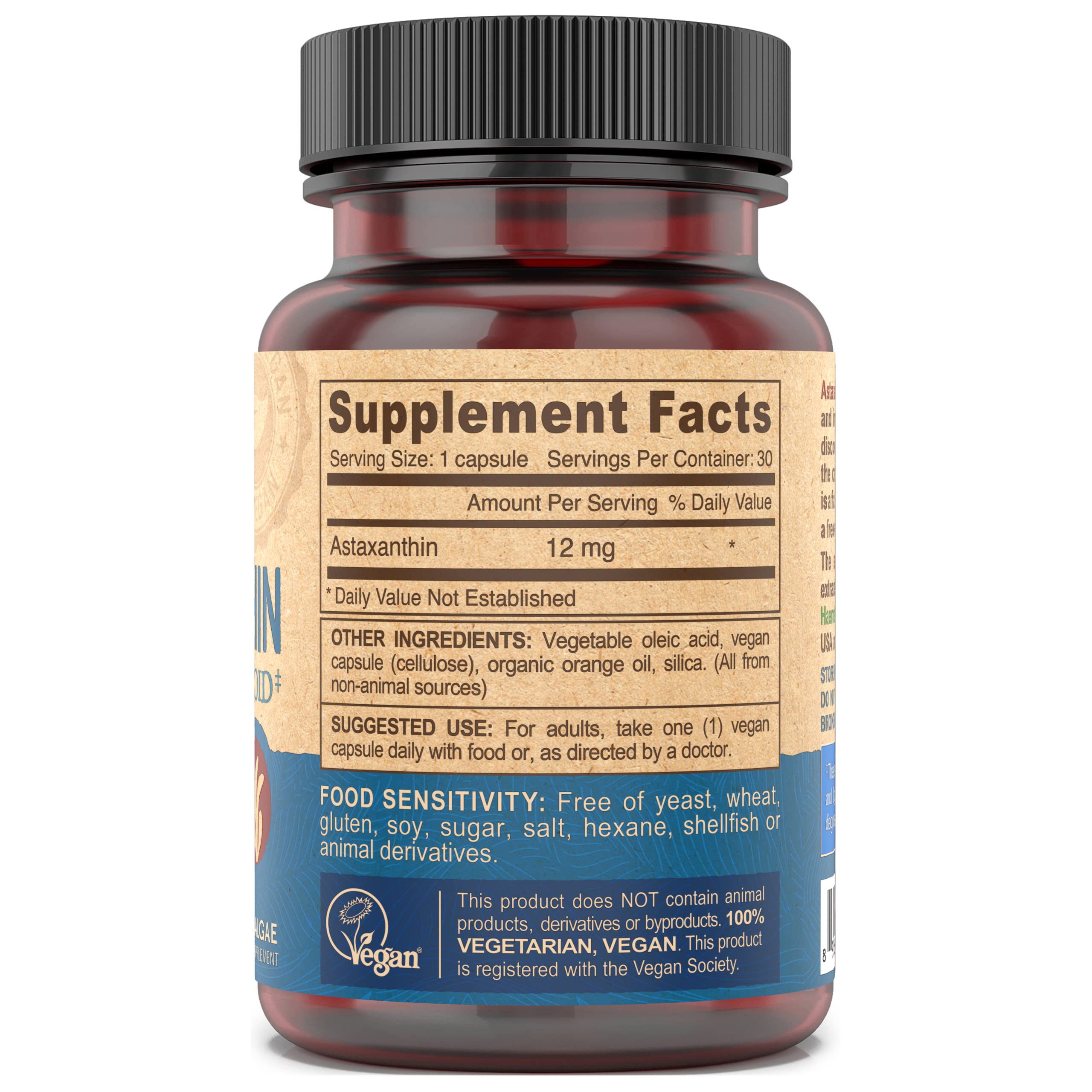 DEVA Astaxanthin 12mg vegan capsules in packaging