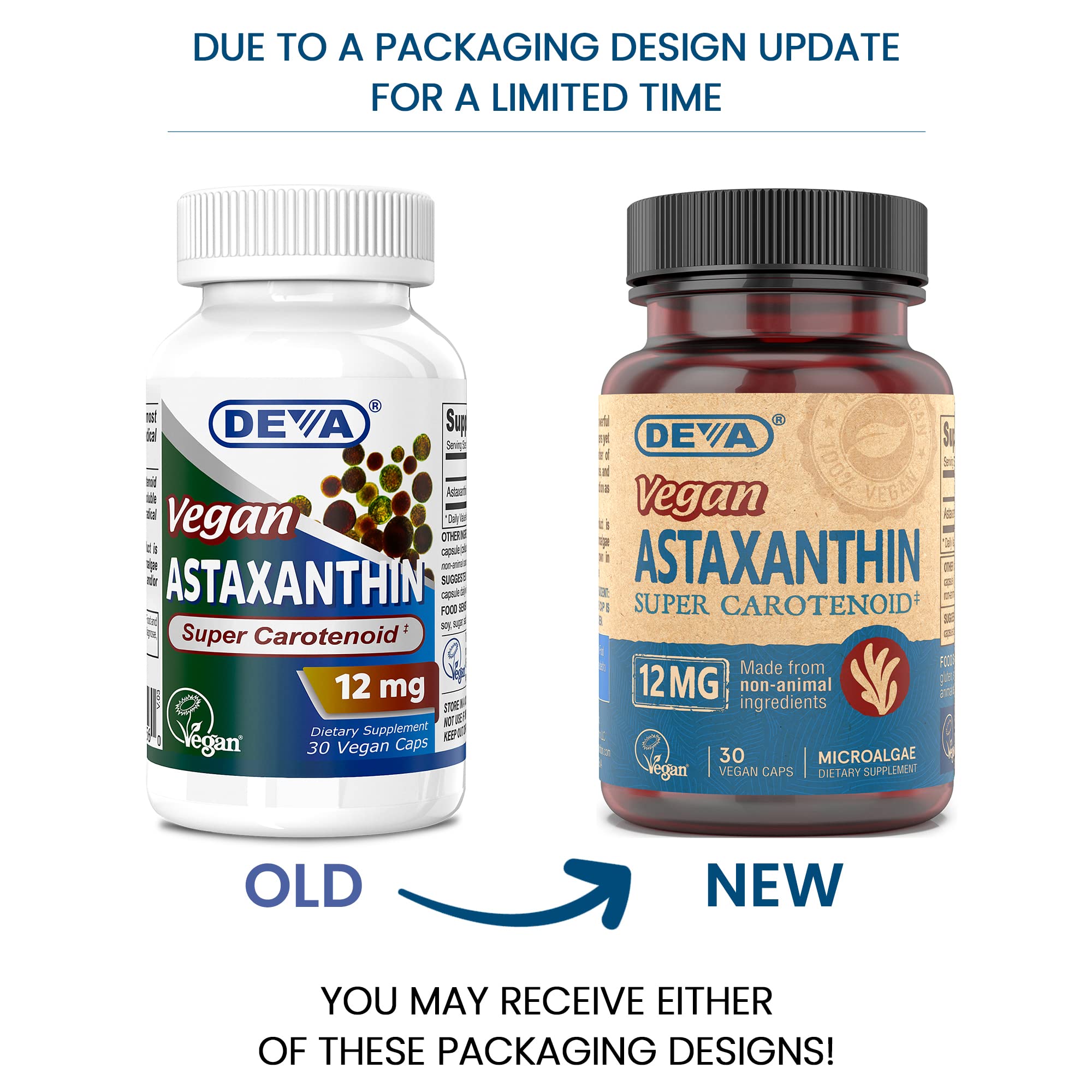 DEVA Astaxanthin 12mg vegan supplement side view