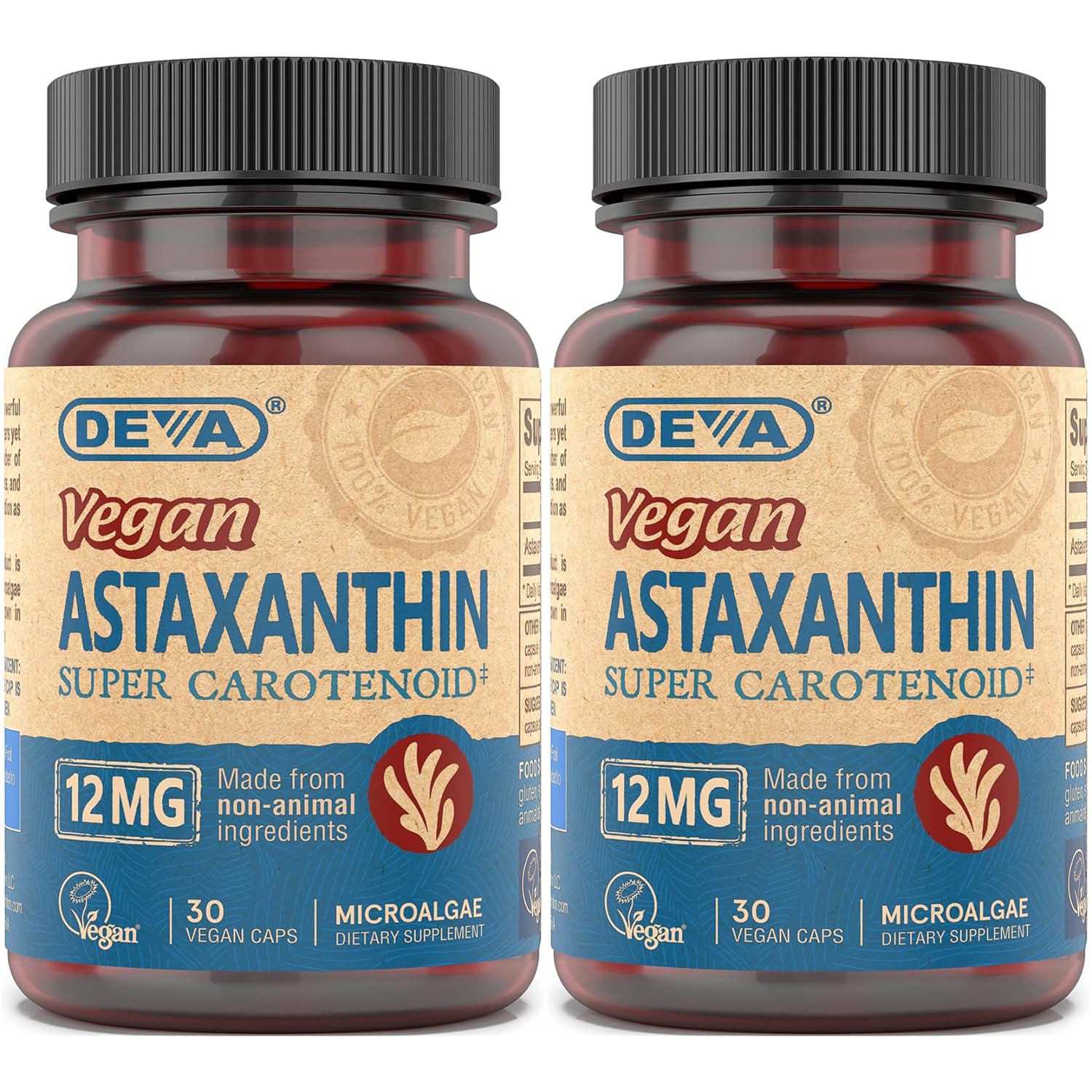 DEVA Astaxanthin Vegan Supplement 82g front view