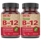 DEVA Fast Dissolve B-12 Methylcobalamin 2500 mcg lozenge front view