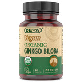 DEVA Ginkgo Biloba Vegan Supplement 300mg tablet front view