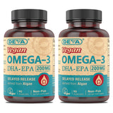 DEVA Omega-3 DHA & EPA vegan capsules front view