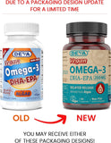 DEVA Omega-3 DHA & EPA vegan capsules side view