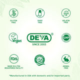 DEVA Prenatal Multivitamins on a wooden table with a plant