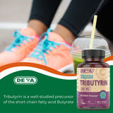 DEVA Tributyrin Butyrate Precursor 500mg capsules with organic orange oil