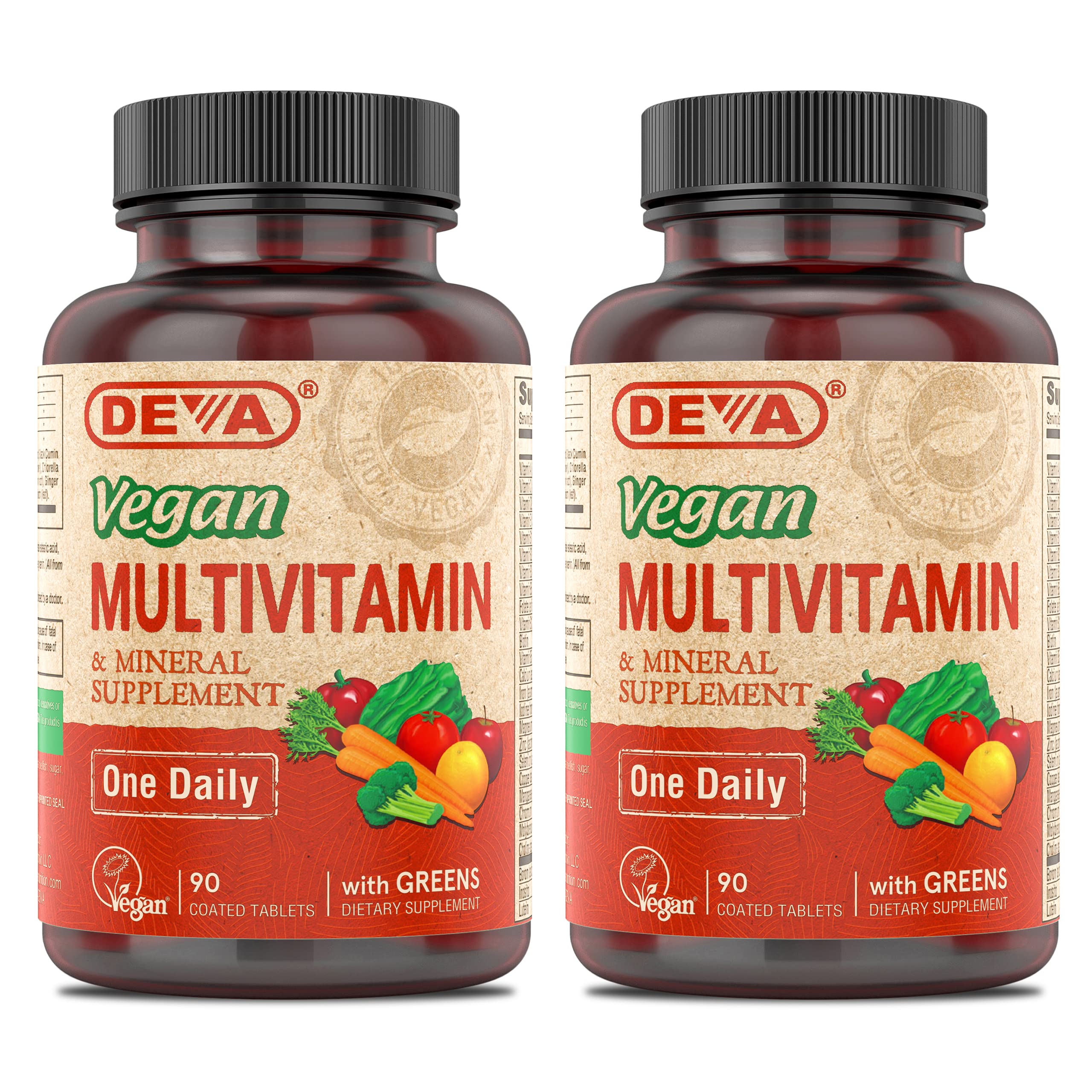 DEVA Vegan Multivitamin and Mineral Supplement front view