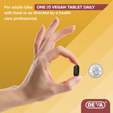 DEVA Vegan Multivitamin and Mineral Supplement tablet close-up