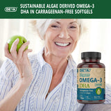 DEVA Vegan Omega-3 DHA Softgels with ingredients list