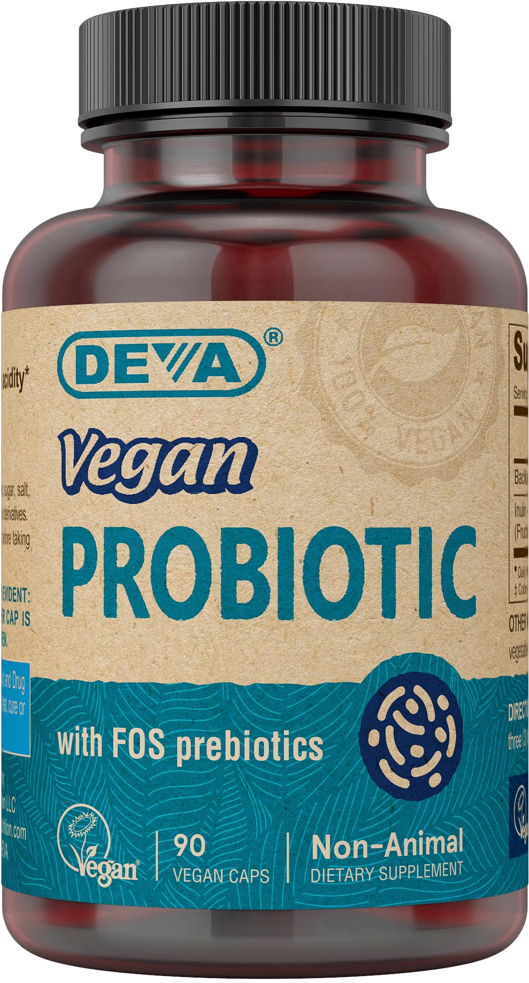 DEVA Vegan Probiotic Capsules 90 Count front view