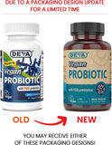DEVA Vegan Probiotic with FOS Prebiotics capsule close-up