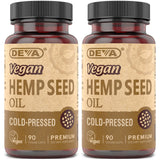 DEVA Vegan Virgin Hemp Seed Oil Capsules front view
