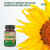 DEVA Vegan Vitamin D3 5000 IU supplement with plants in background