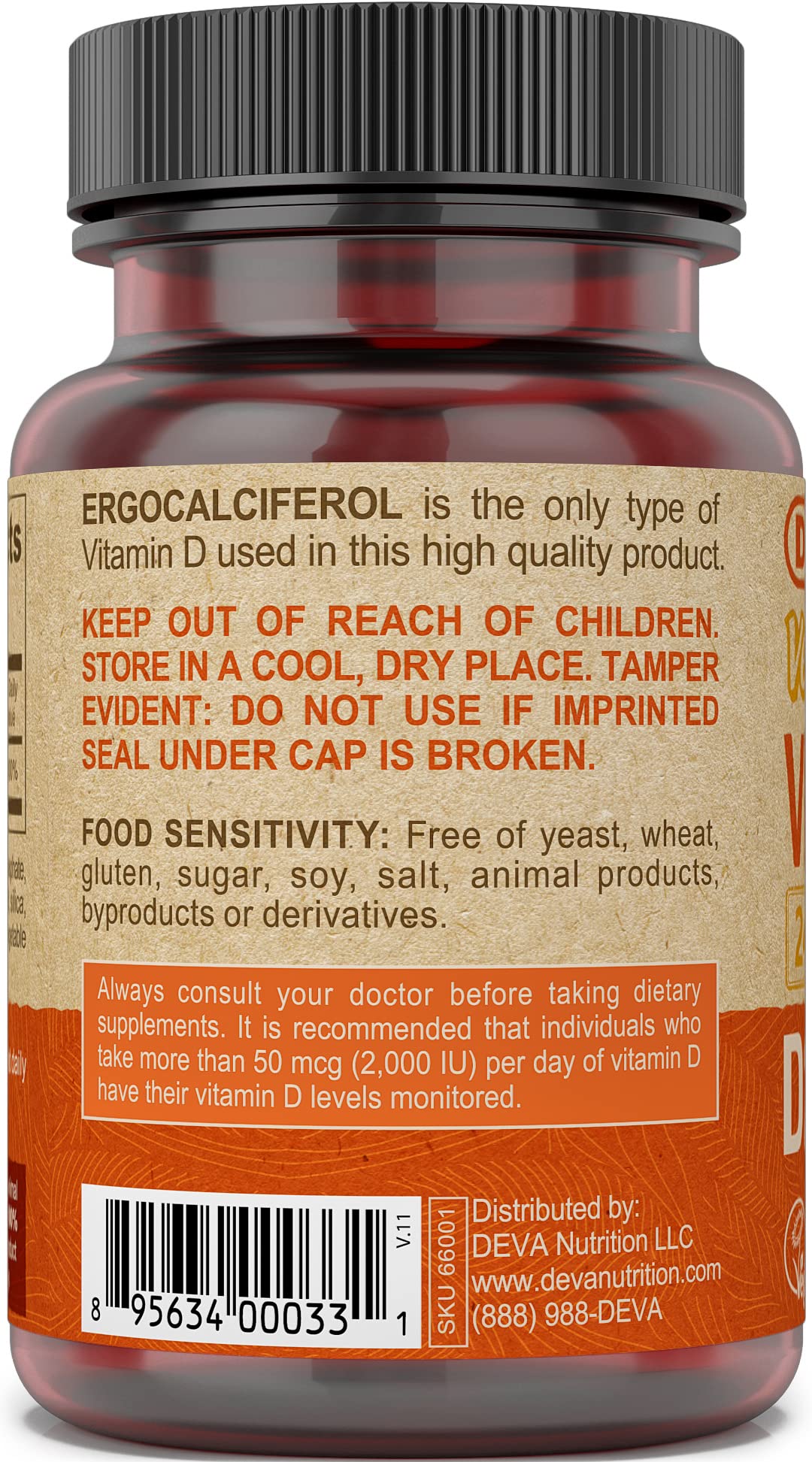 DEVA Vitamin D 2400 IU Vegan Supplement in a lifestyle setting