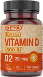DEVA Vitamin D Supplement 100% Vegan front view