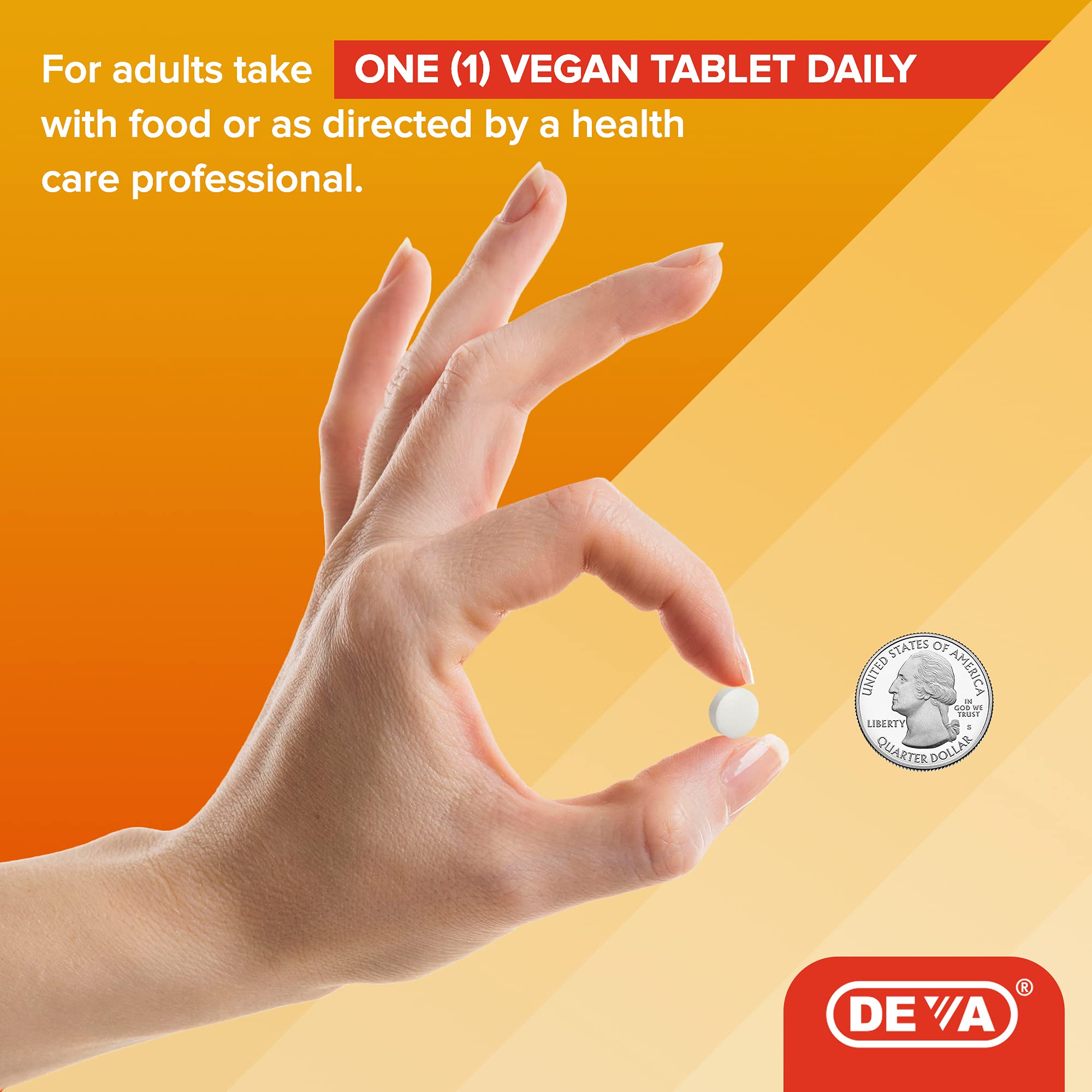 DEVA Vitamin D Supplement 100% Vegan ingredients list
