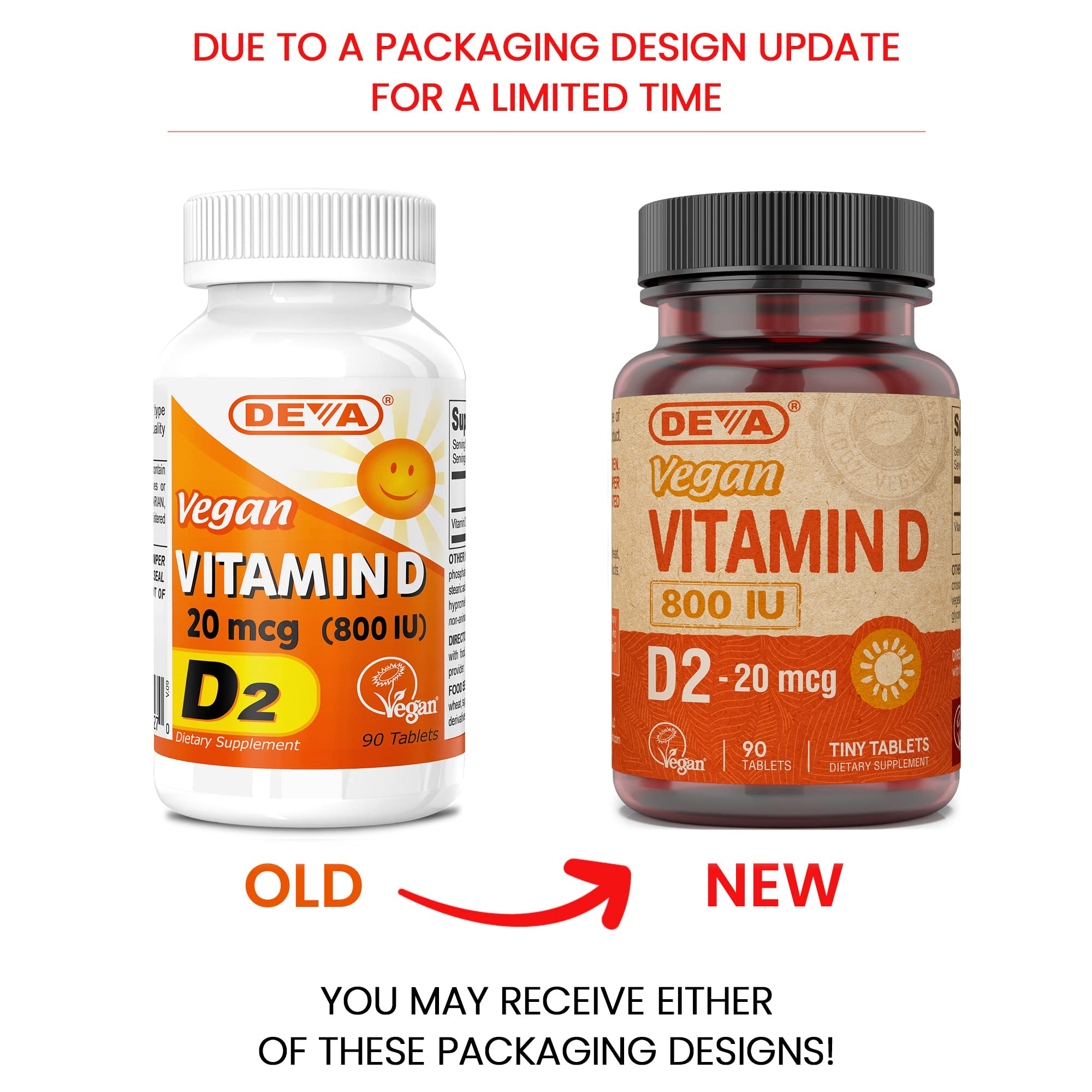 DEVA Vitamin D Supplement 100% Vegan side view