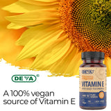 DEVA Vitamin E 400IU vegan capsule close-up