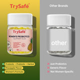 DFP Women's Probiotic Gummies with a measuring spoon