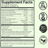 DFTLUUE Alpha Lipoic Acid Supplement bottle side view
