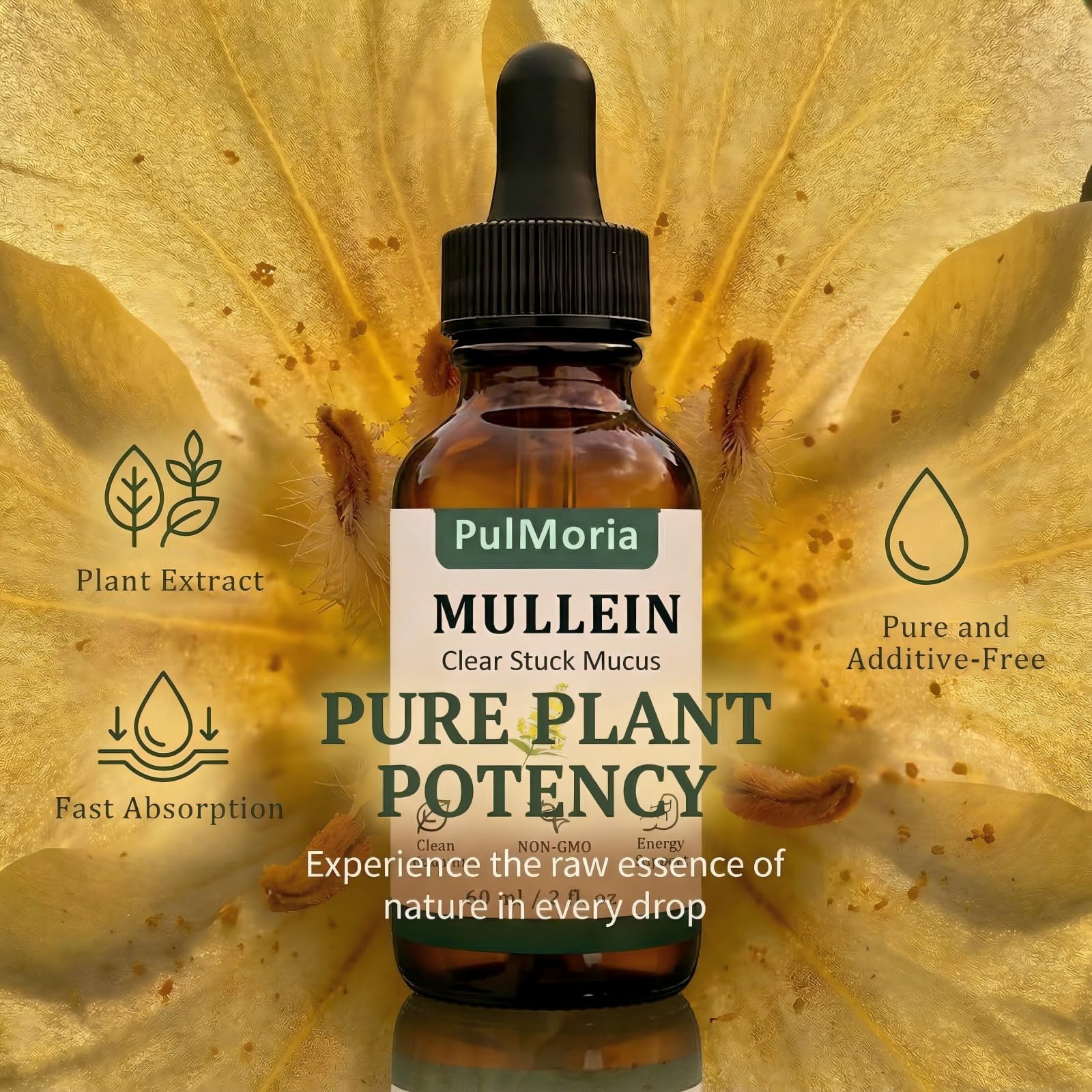 DFTLUUE Mullein Herbal Supplement 150g liquid drops lifestyle scene