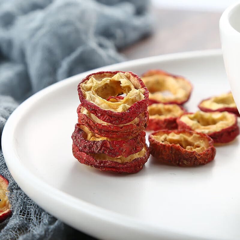 DIAN MAI HAO Hawthorn Slices alongside lotus leaf and chrysanthemum